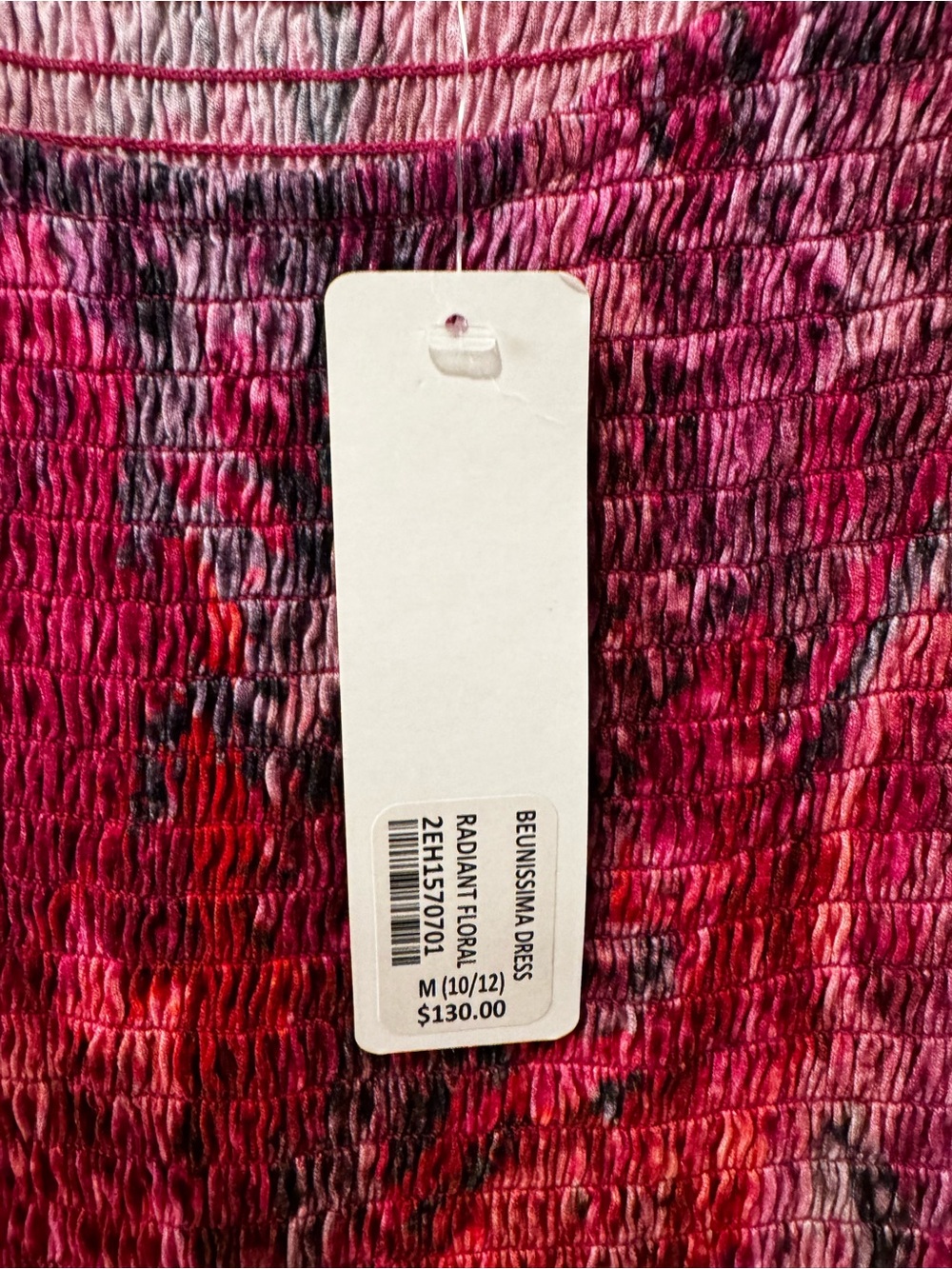 Soft Surrounding Beunissima Colorful Floral Smocked Long Sleeves Maxi Dress M - Picture 9 of 9